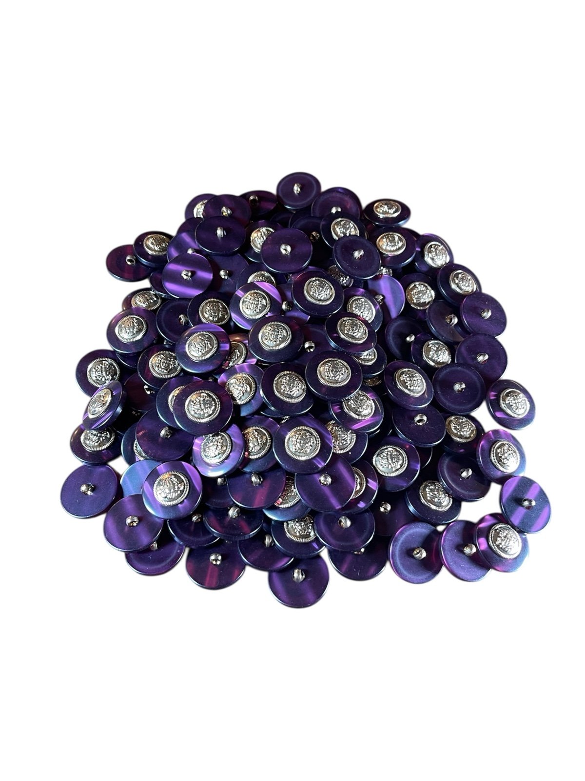Vintage Purple and Gold Decorative Medusa Buttons Bundle