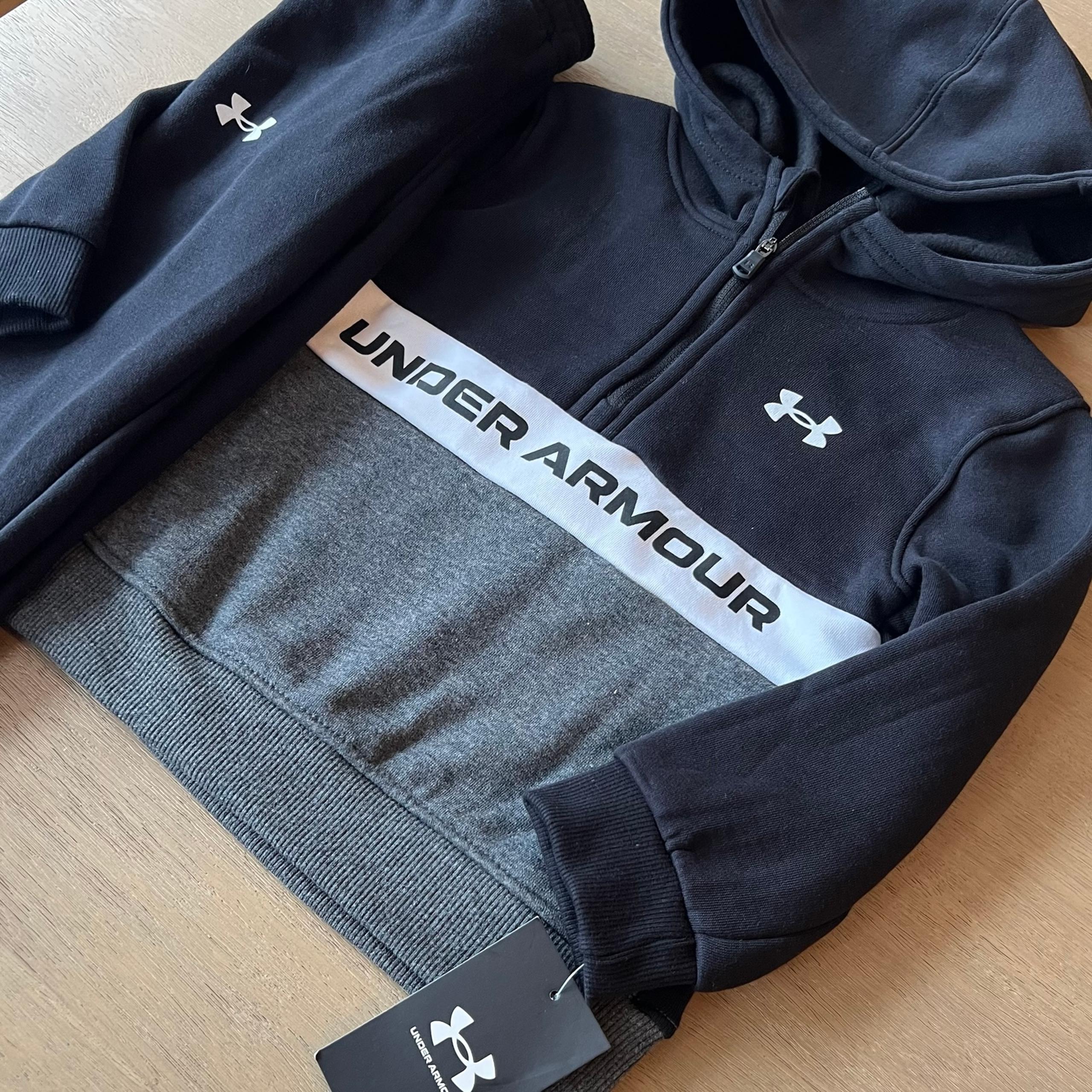 Under Armour Boys 2T Outfit Sweatshirt + Sweatpants NEW Athletic Set NWT black