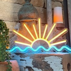 Sunrise Sunset Neon Sign Sun Wave Led Neon Signs Beach Sea Wave Led Neon Lights