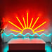 Sunrise Sunset Neon Sign Sun Wave Led Neon Signs Beach Sea Wave Led Neon Lights