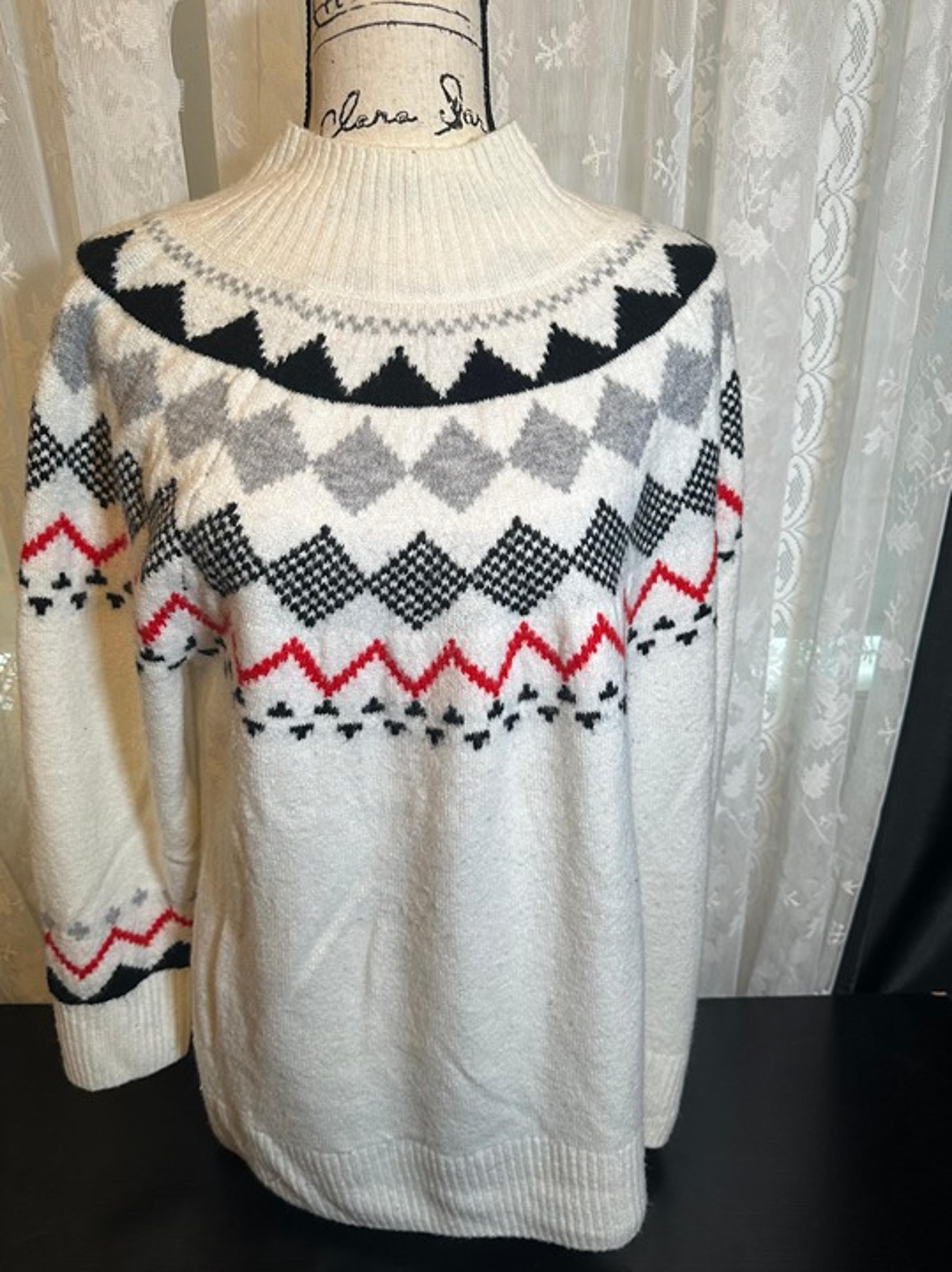 Vince Camuto Women’s 1X Winter Sweater – Fair Isle Knit Pullover