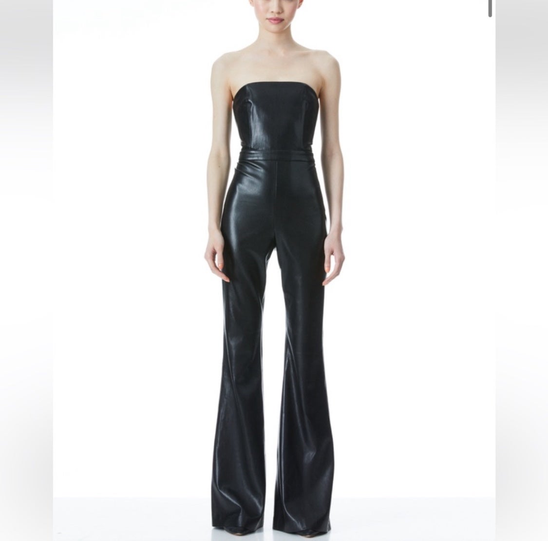 Alice + Olivia Faux Leather Jumpsuit