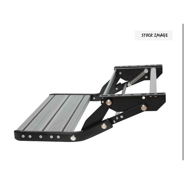 Manual Folding RV Step 21.6 Aluminum Camper Step Anti-Slip Strip Holds 440 lbs