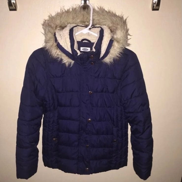 Old Navy Anarak navy blue winter fleece coat