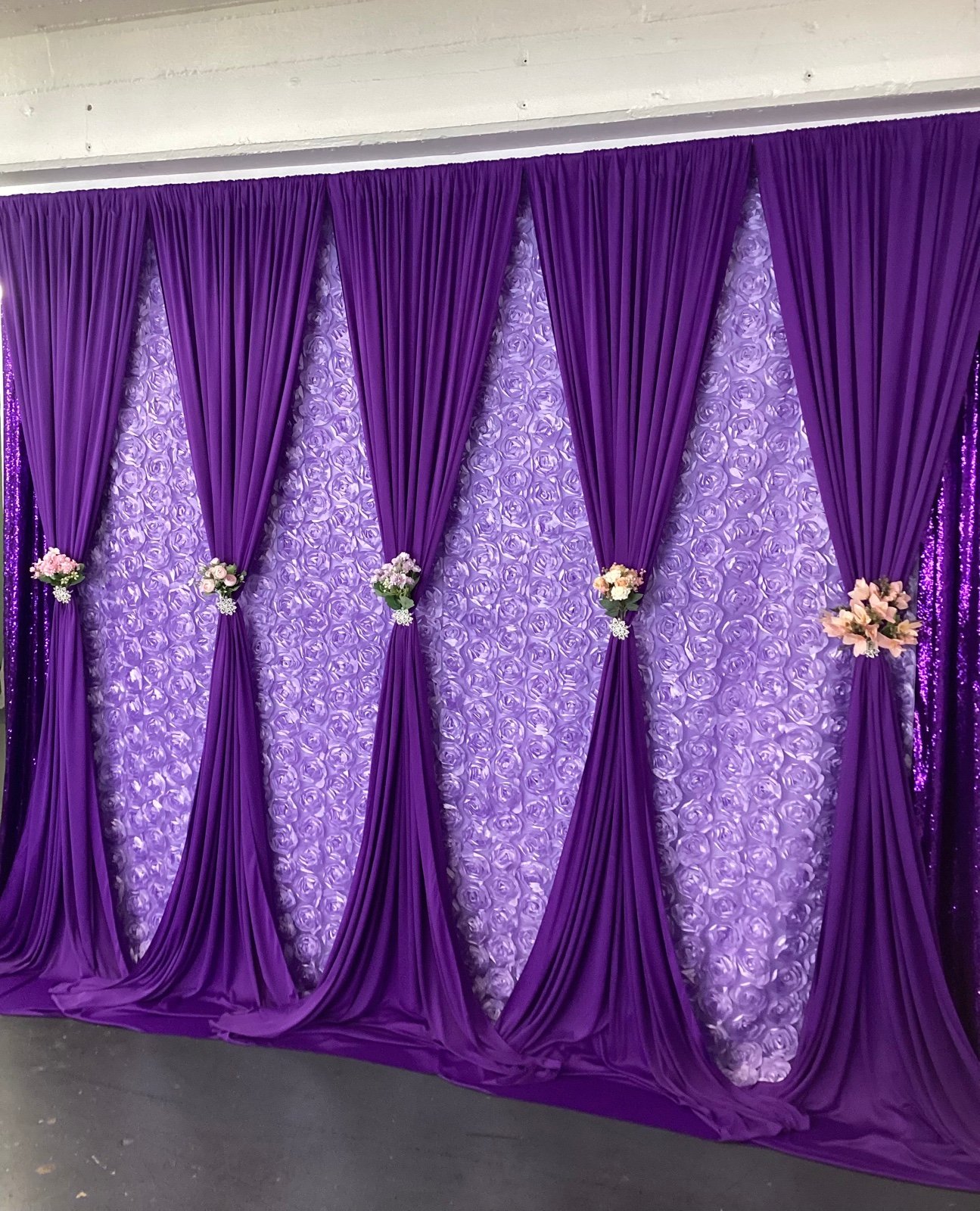 Event backdrop decoration set ,Lavender and Purple party decorations 10’W X 9’H