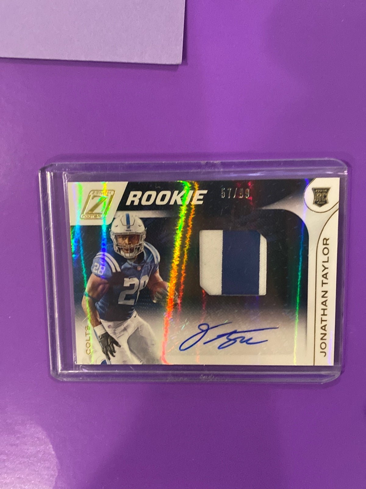 Jonathan Taylor ROOKIE Autograph /99 2020 2020 Panini Zenith - COLTS - MINT