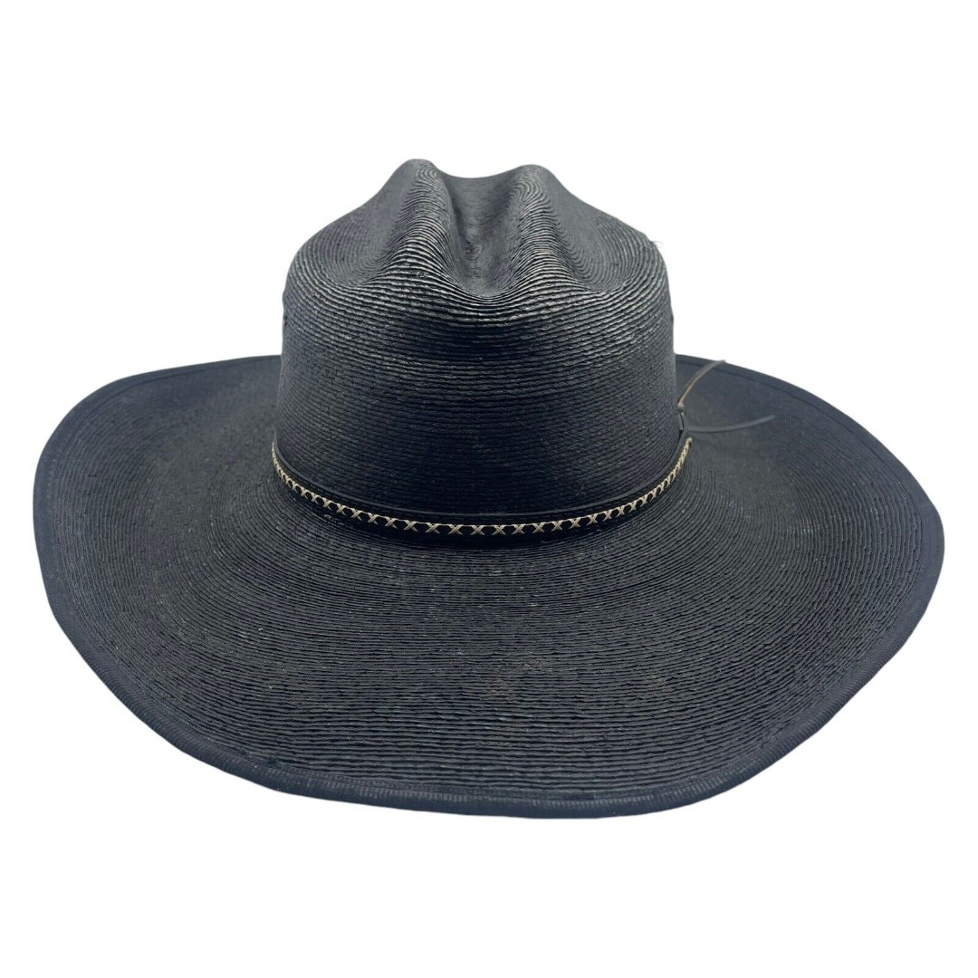 Jason Aldean Resistol Cowboy Hat Size 7 Black Asphalt Western Mexican Palm