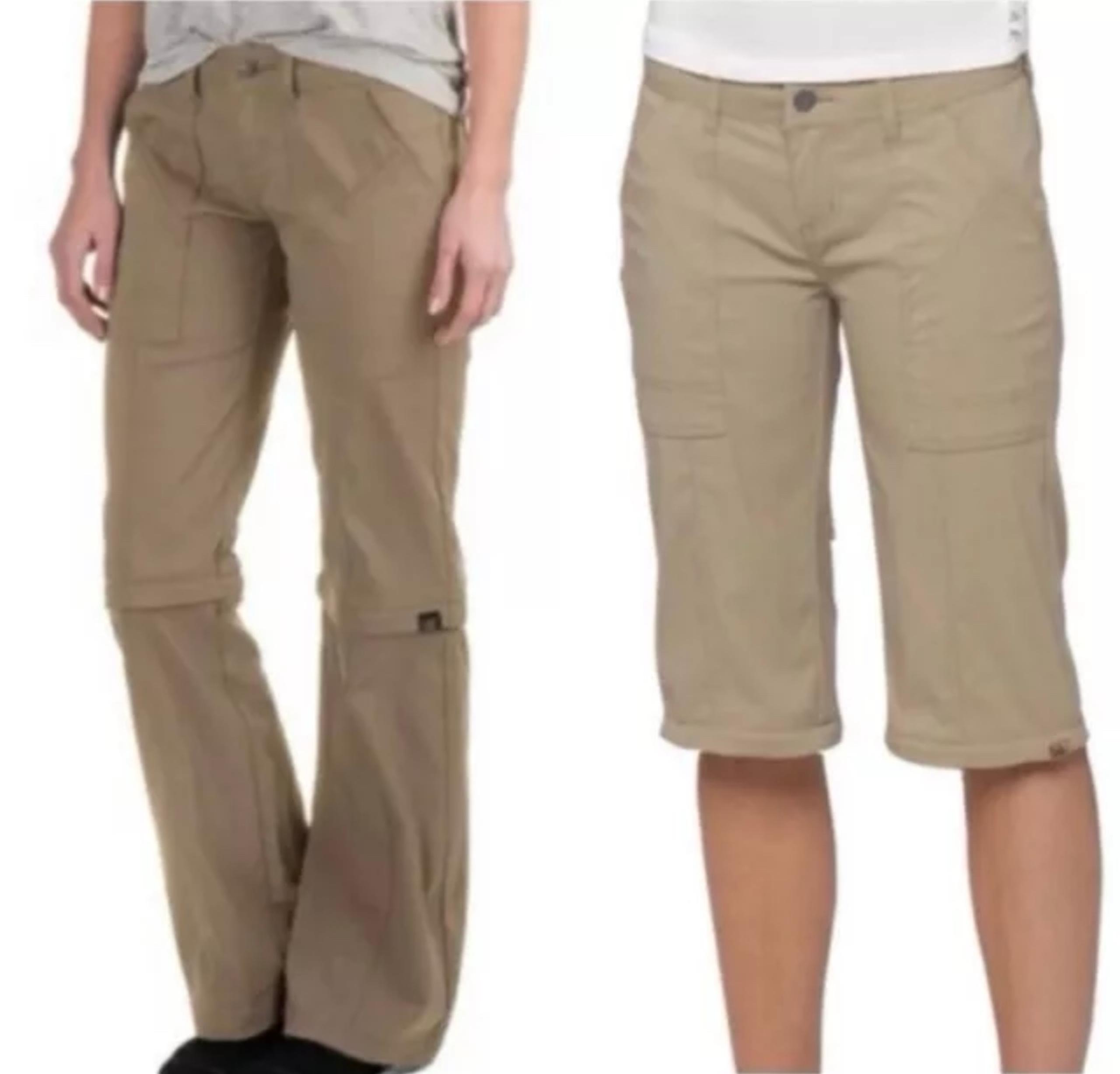 Prana Womens tan Convertible Pants monarch Size 10