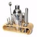 10 Piece Stainless Steel Bartender Kit-Home Bar Tools Set with Sleek Bamboo Sta