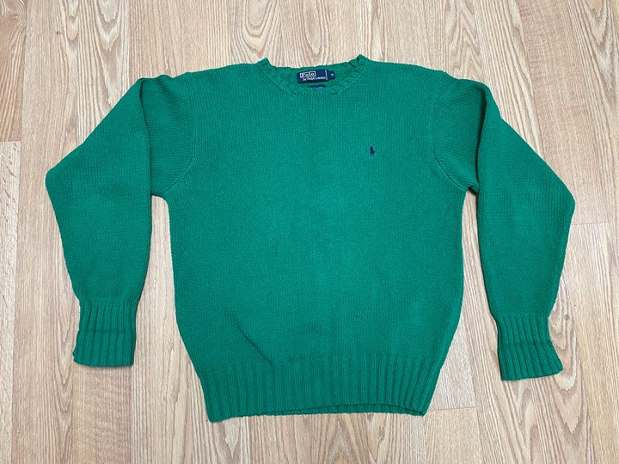 Unisex Medium Polo Vintage Ralph Lauren Made in Hong Kong Christmas Green