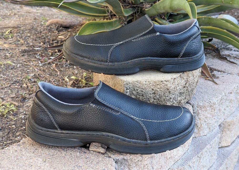Dr. Martens Black Leather Foster Slip On Pebble Sport Loafer Men's 12