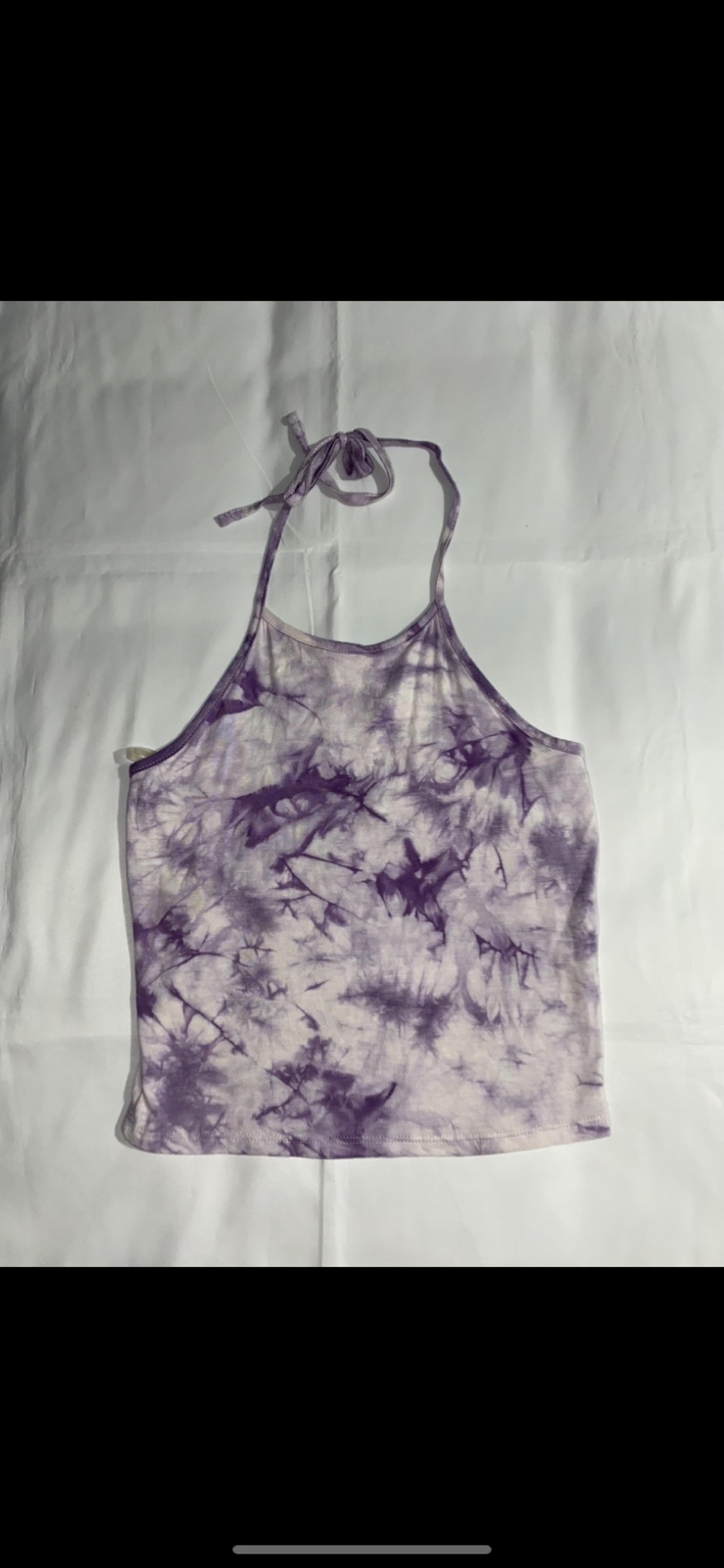 NWT Ivy + Main Purple Tie-Dye Halter Top