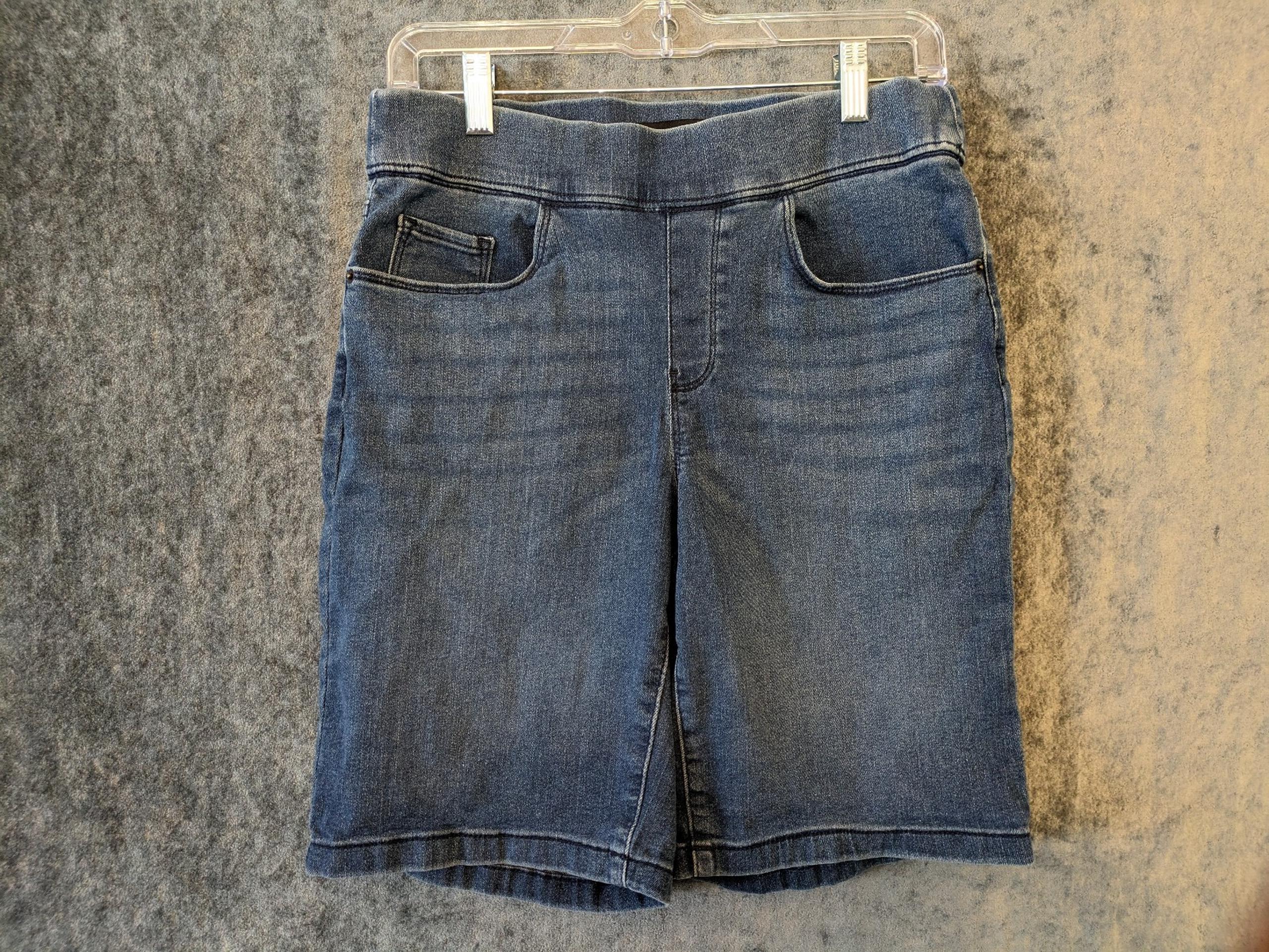 DKNY shorts womens medium high rise stretch pull on bermuda vintage