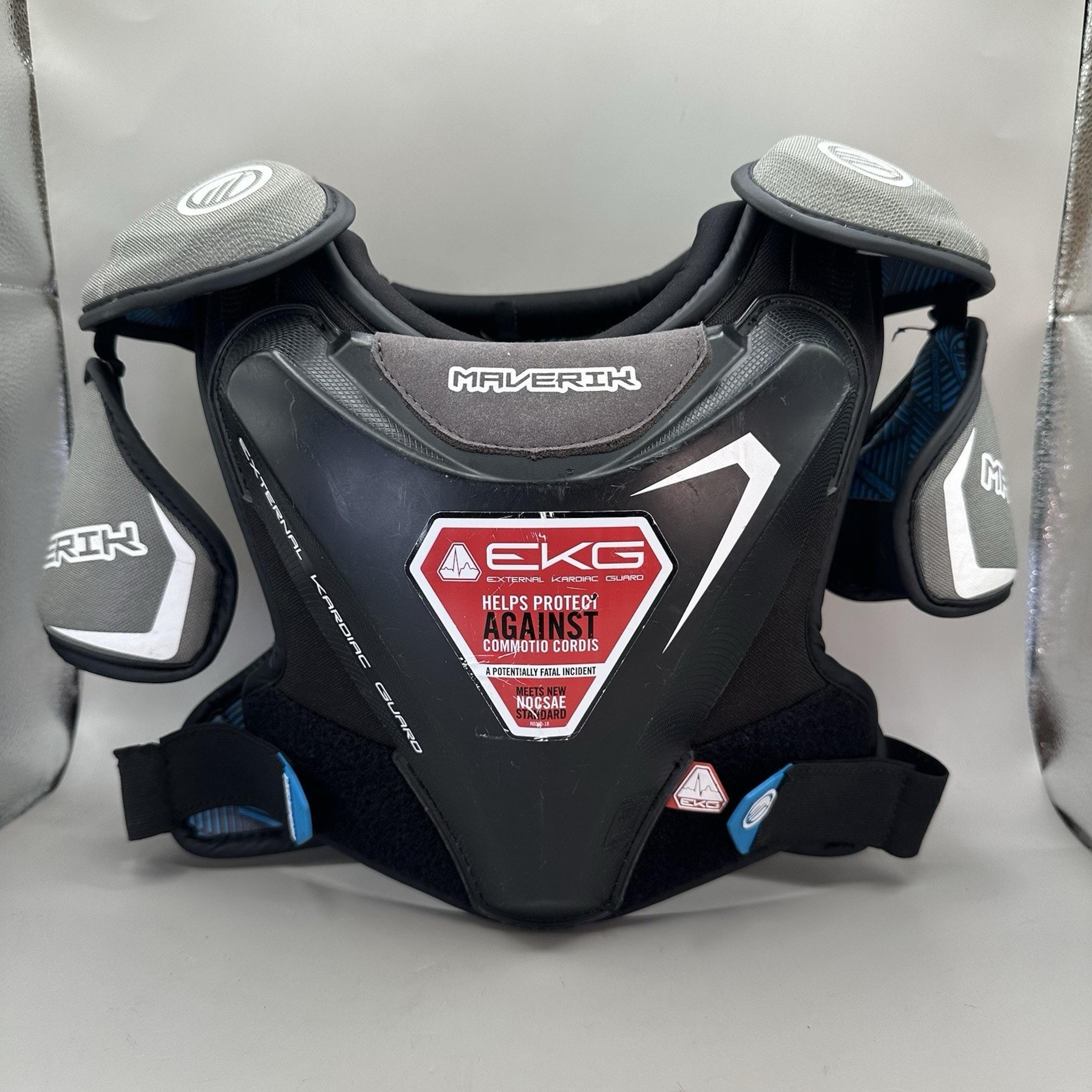 Maverik Charger Lacrosse External Kardiac Guard EKG Chest/Shoulder Pads S Small