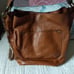 Patricia Nash Otavia Distressed Cognac Brown Leather Tassel Bucket Tote Bag