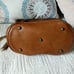 Patricia Nash Otavia Distressed Cognac Brown Leather Tassel Bucket Tote Bag