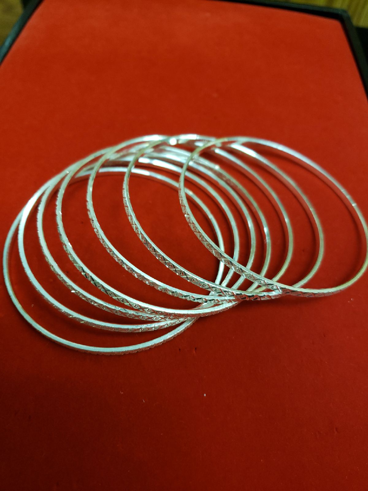 Stamped 925 Ladies 7 Bangle Bracelets