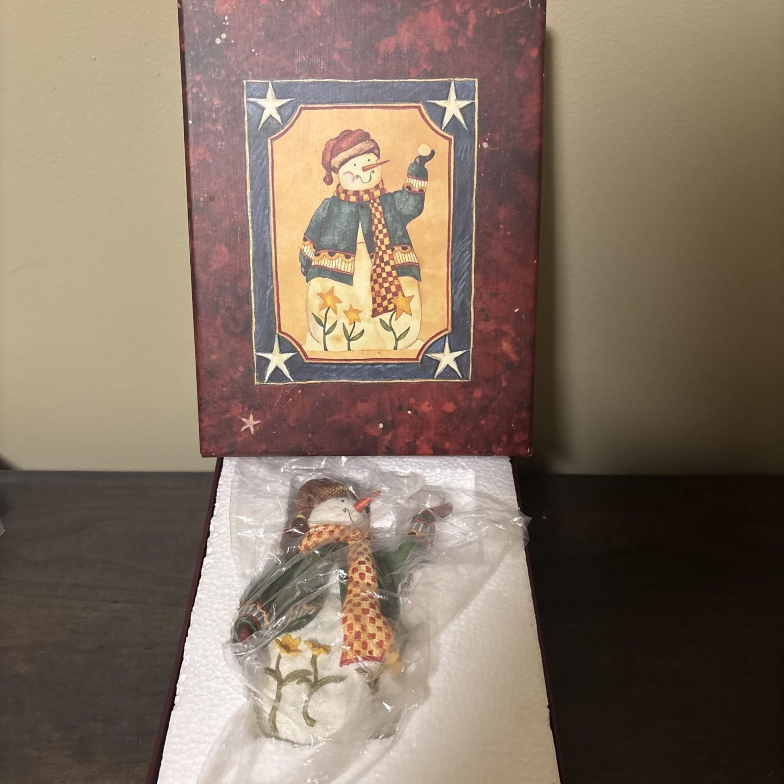 NEW RARE VINTAGE OLD GLORY COLLECTION BOB THE SNOWMAN KAREN HILLARD CROUCH 1999