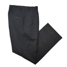 Brooks Brothers Pants Men 37x31 Black Stripe Stretch Wool Dress Suit Slacks 346
