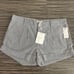 NWT JOIE Gray White 100% Cotton Striped Seersucker Linen Shorts Size 2