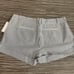 NWT JOIE Gray White 100% Cotton Striped Seersucker Linen Shorts Size 2