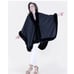 BLACK Rhinestone Embellished Faux Fur Cape –Relaxed Style Outerwear with Sparkle