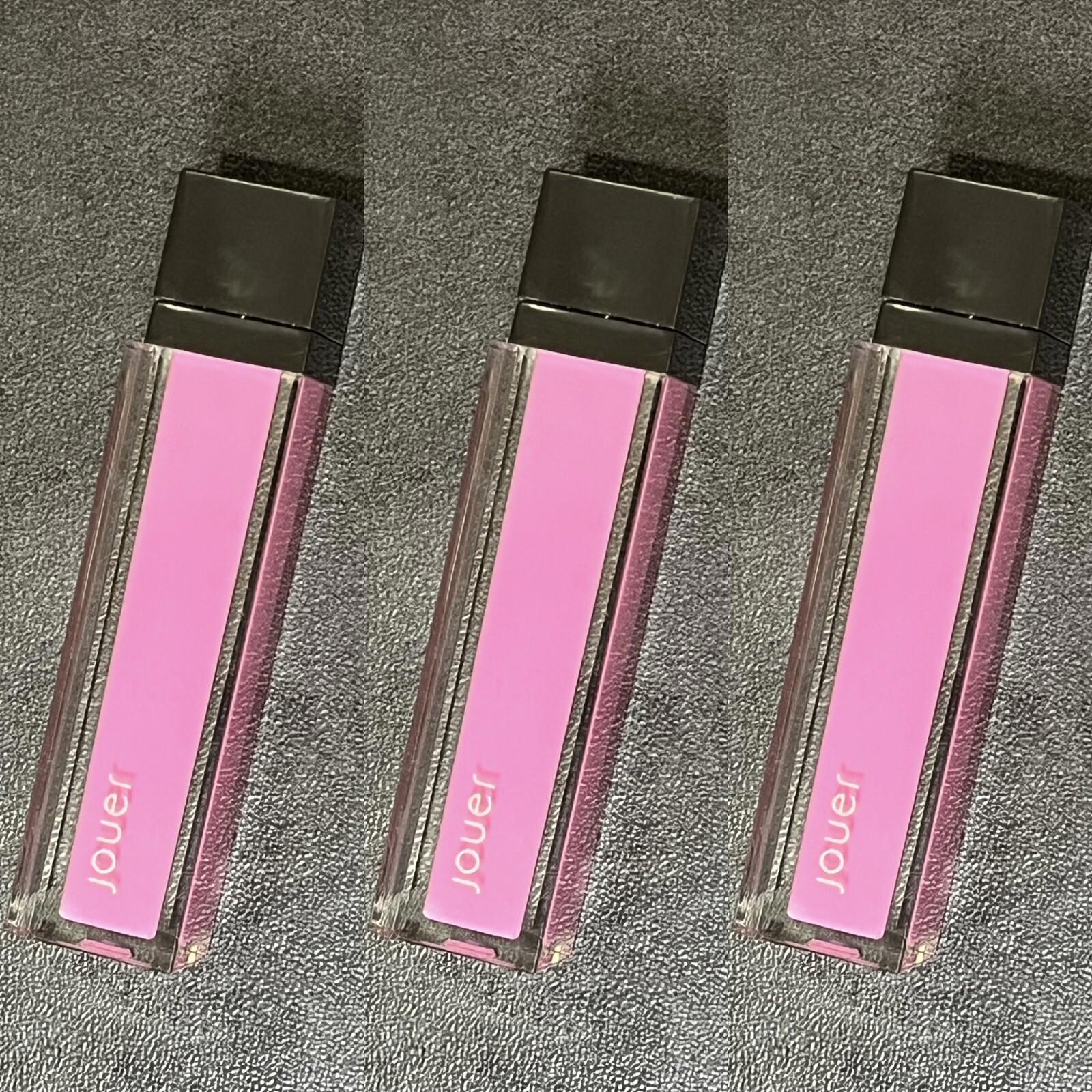 Jouer Moisturizing Lip Gloss - Peony - 0.24oz Lot Of 3