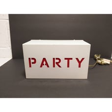 Vintage Party Lightbox Retro Electric Light Sign Metal Box Bar Wall Illuminated