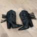 Dingo Women's Lady's Night 1969 Leather Western Bootie Black Cowgirl Boot SZ 8.5