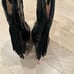 Dingo Women's Lady's Night 1969 Leather Western Bootie Black Cowgirl Boot SZ 8.5