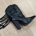 Dingo Women's Lady's Night 1969 Leather Western Bootie Black Cowgirl Boot SZ 8.5