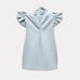 NWT Zara Woman Coquette STRAPLESS BOW DRESS Blue Size XS