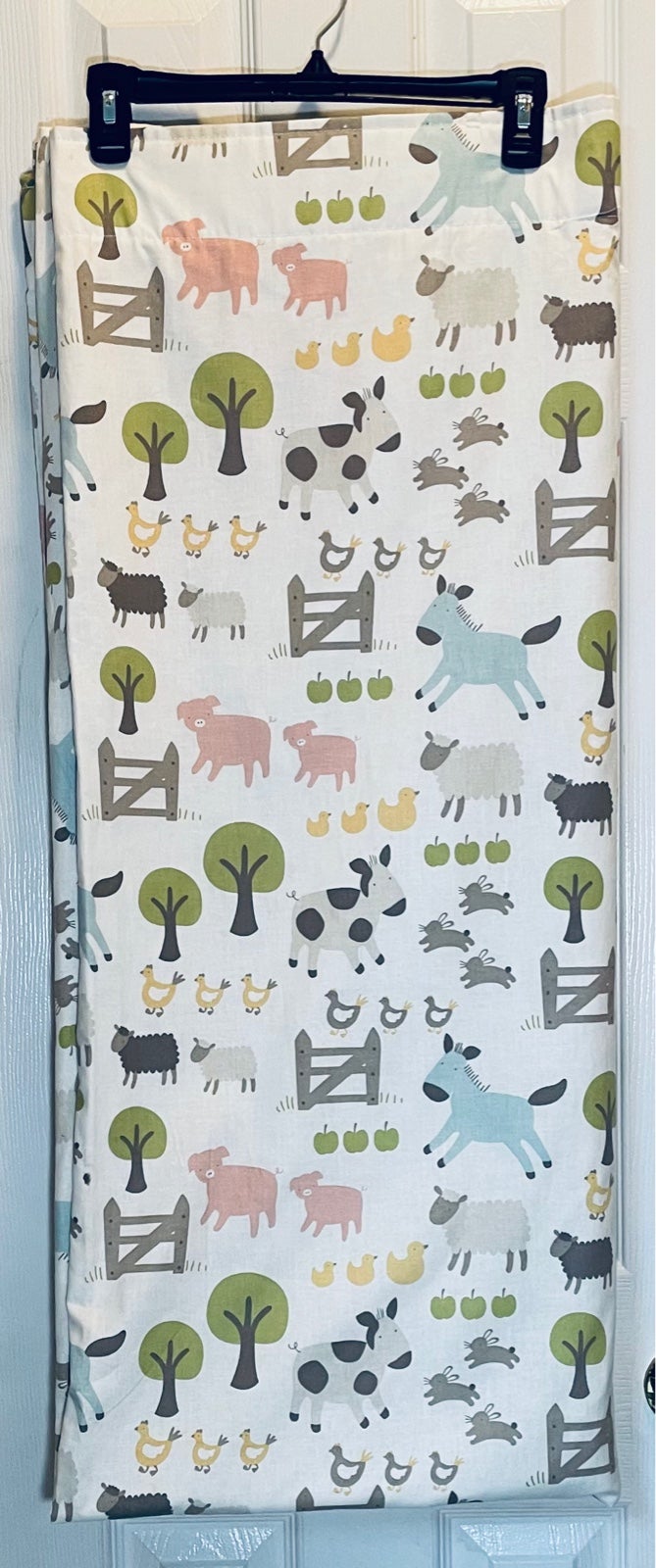 Vintage~John Lewis ~ Blackout Curtain ~ Nursery ~ Baby Farm Animals 64”Wx74”L.