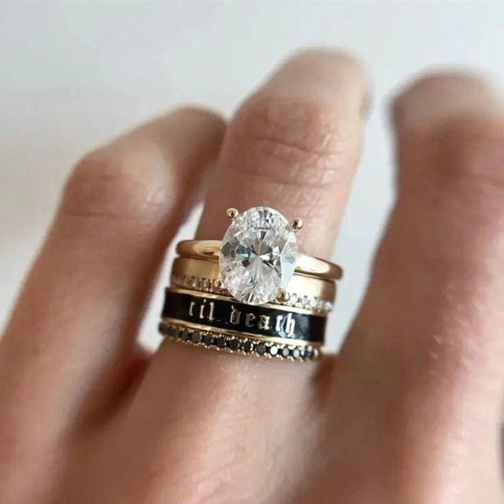 TIL Death Gold And Black Bridal Band Size 8 New