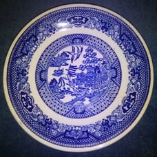 Vintage Willow 6 in. Bread and Butter Plates Set of 4