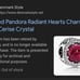 100% Authentic Pandora Radiant Hearts with Cerise crystals