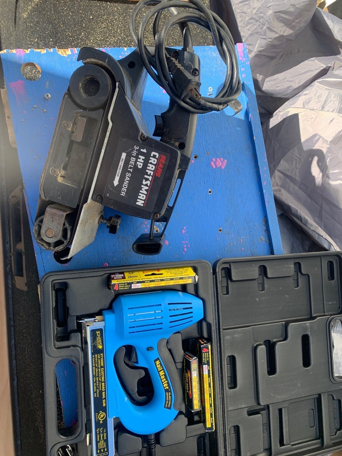 Electric nailer & BelrSander combo