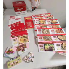 Campbell's Soup Collectible Tin Cans Souper Recipes Recipe Card & Ref Magnets