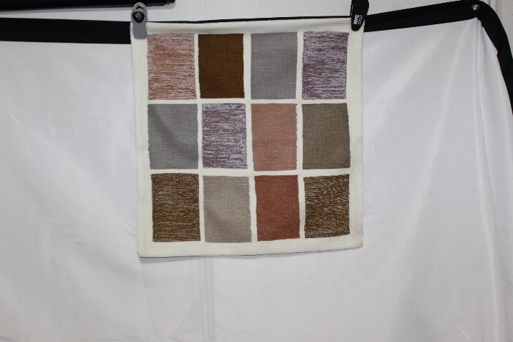 West Elm Texture Pillow Cover. 12 Square Pattern Design. Sz. 20 x20