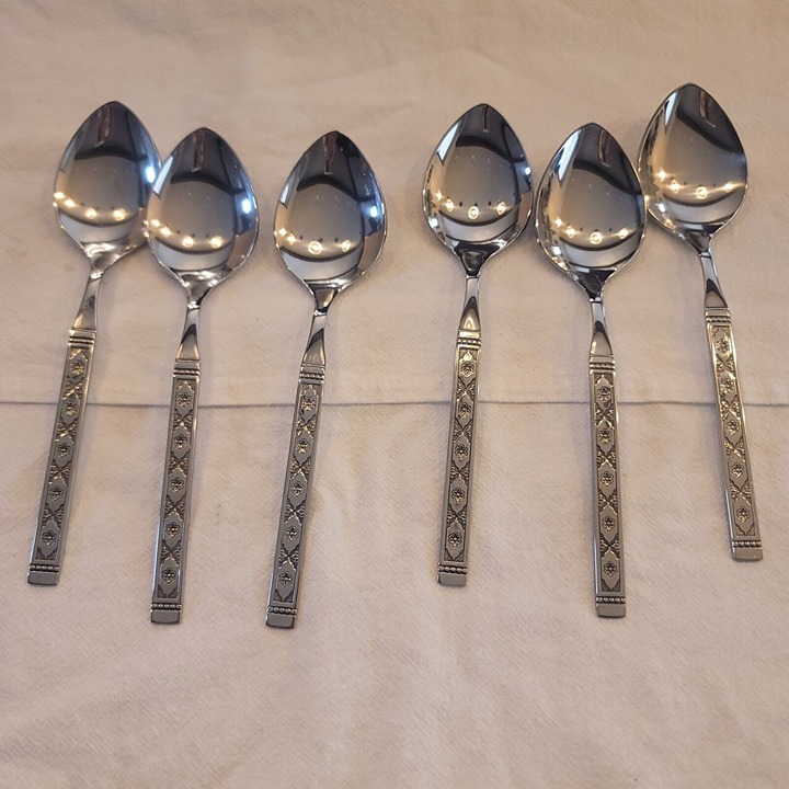 Oneida Distinction Stainless Lisbon 6 Soup Spoons