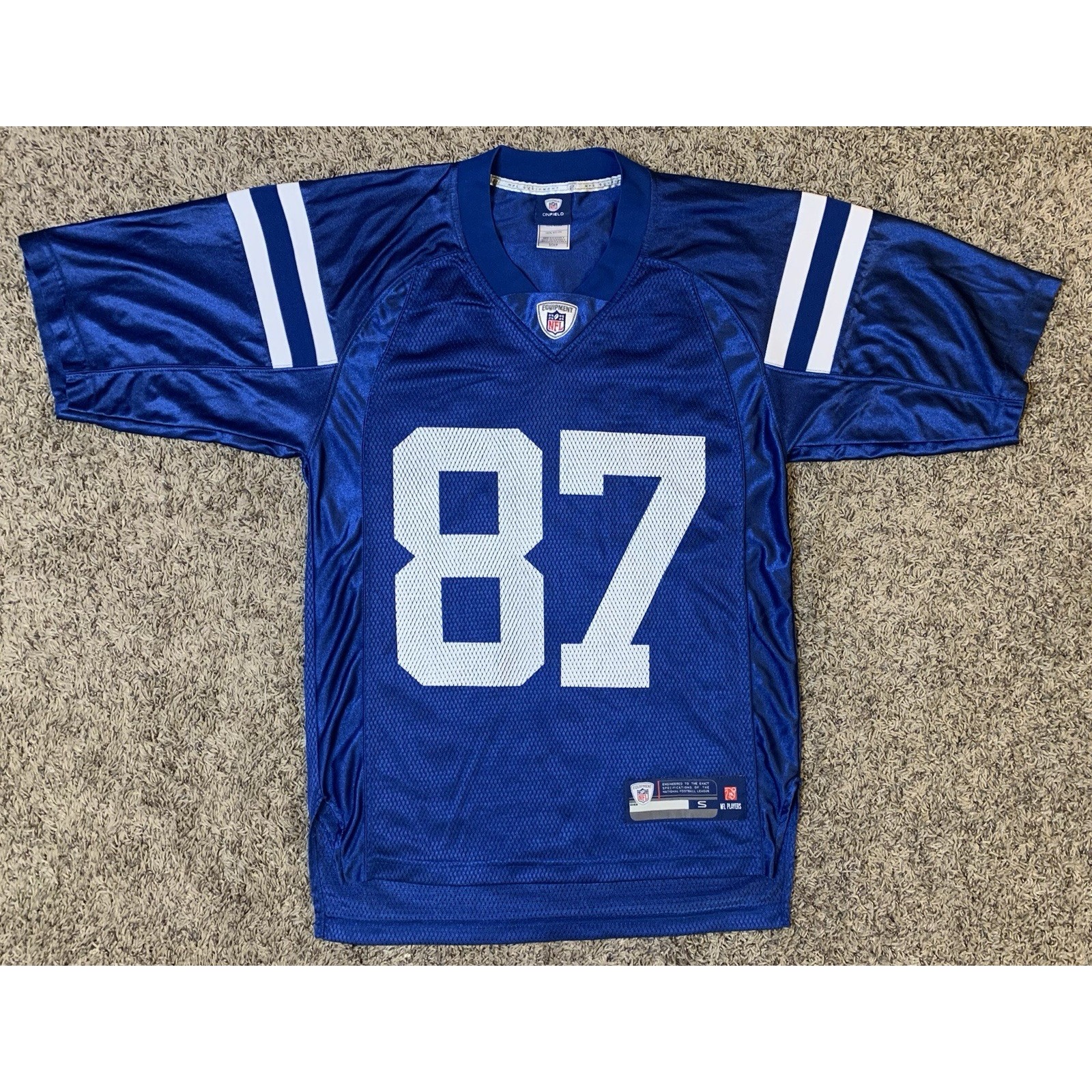 Vintage Reggie Wayne Indianapolis Colts Jersey Adult Small Blue NFL On-Field
