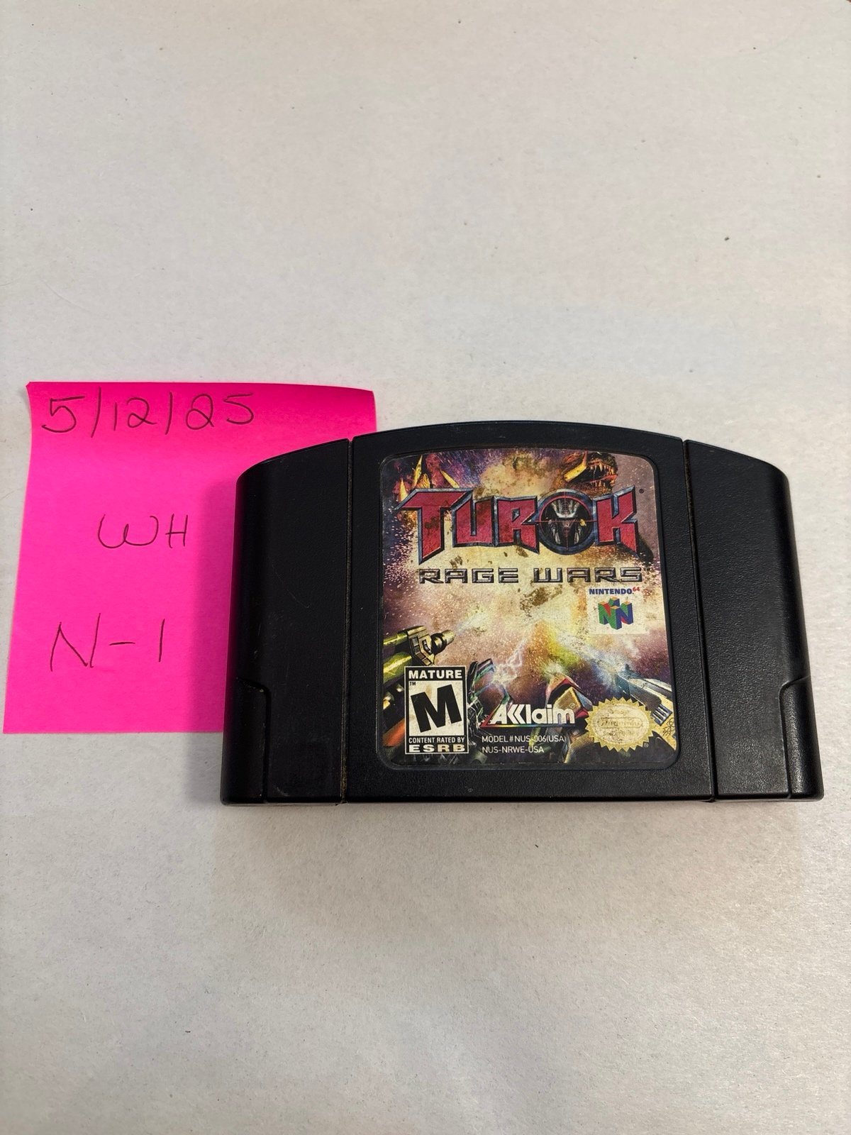 Nintendo 64 N64 Turok Rage Wars Cartridge Only Tested