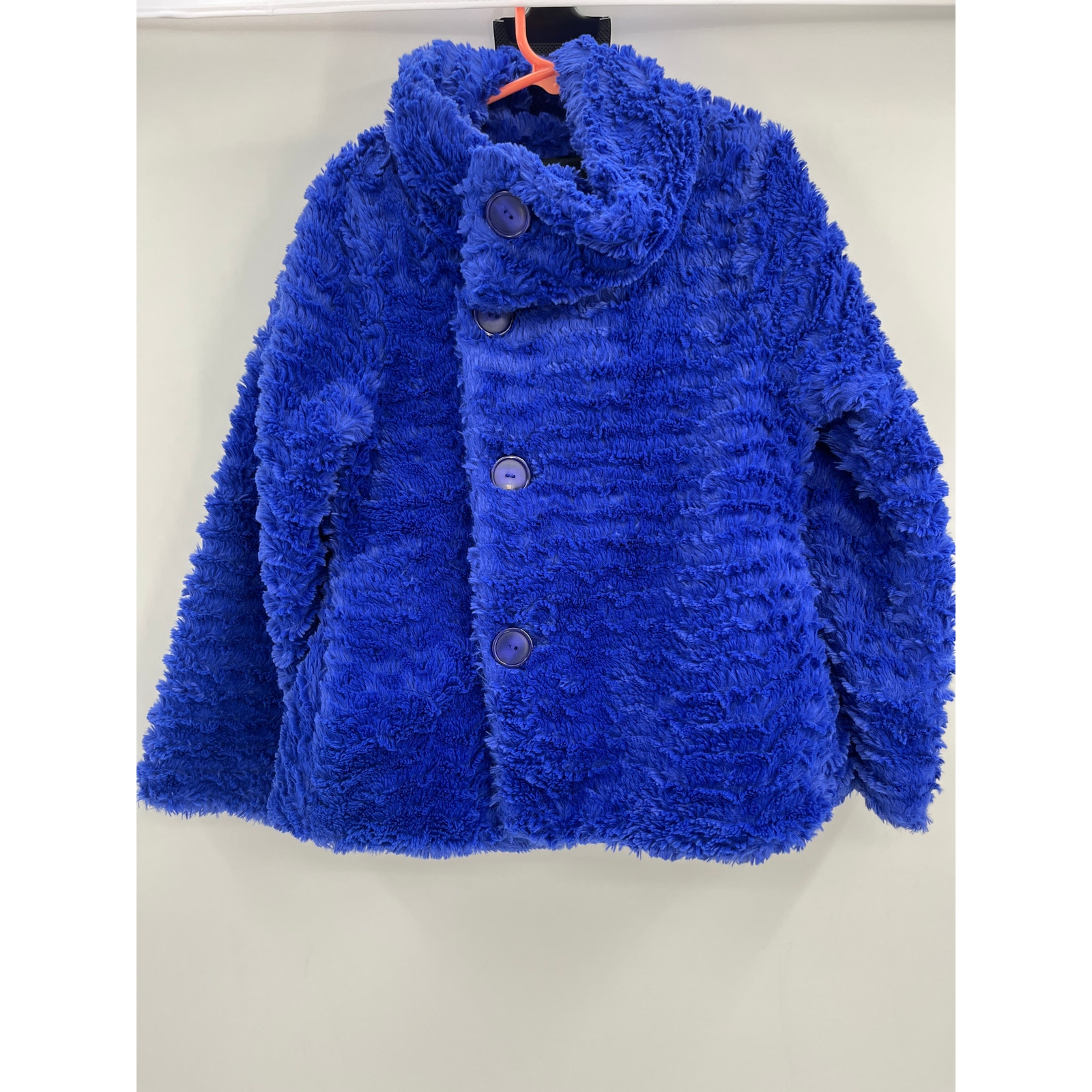 Patagonia Girls Pelage Jacket Fuzzy Coat Sz S Harvest Moon Blue