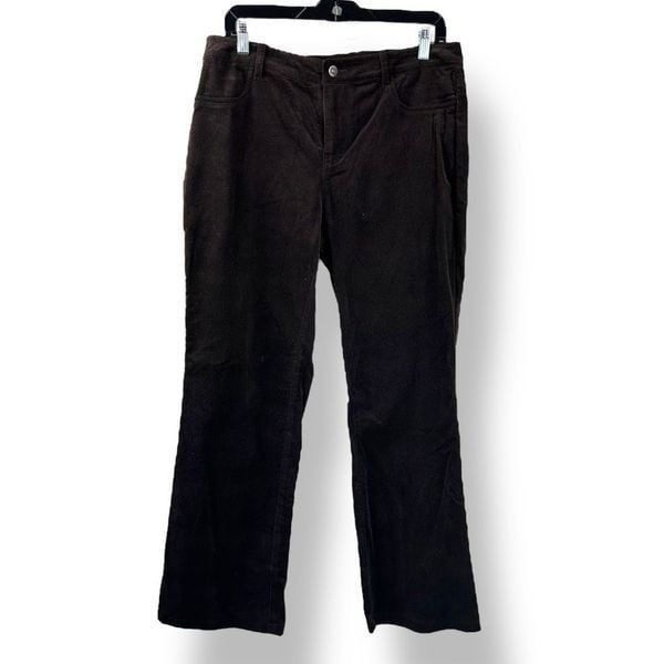 Cabi Women's 10 Crushed Velvet Flare Jeans Chocolate Brown Southwestern Boho New