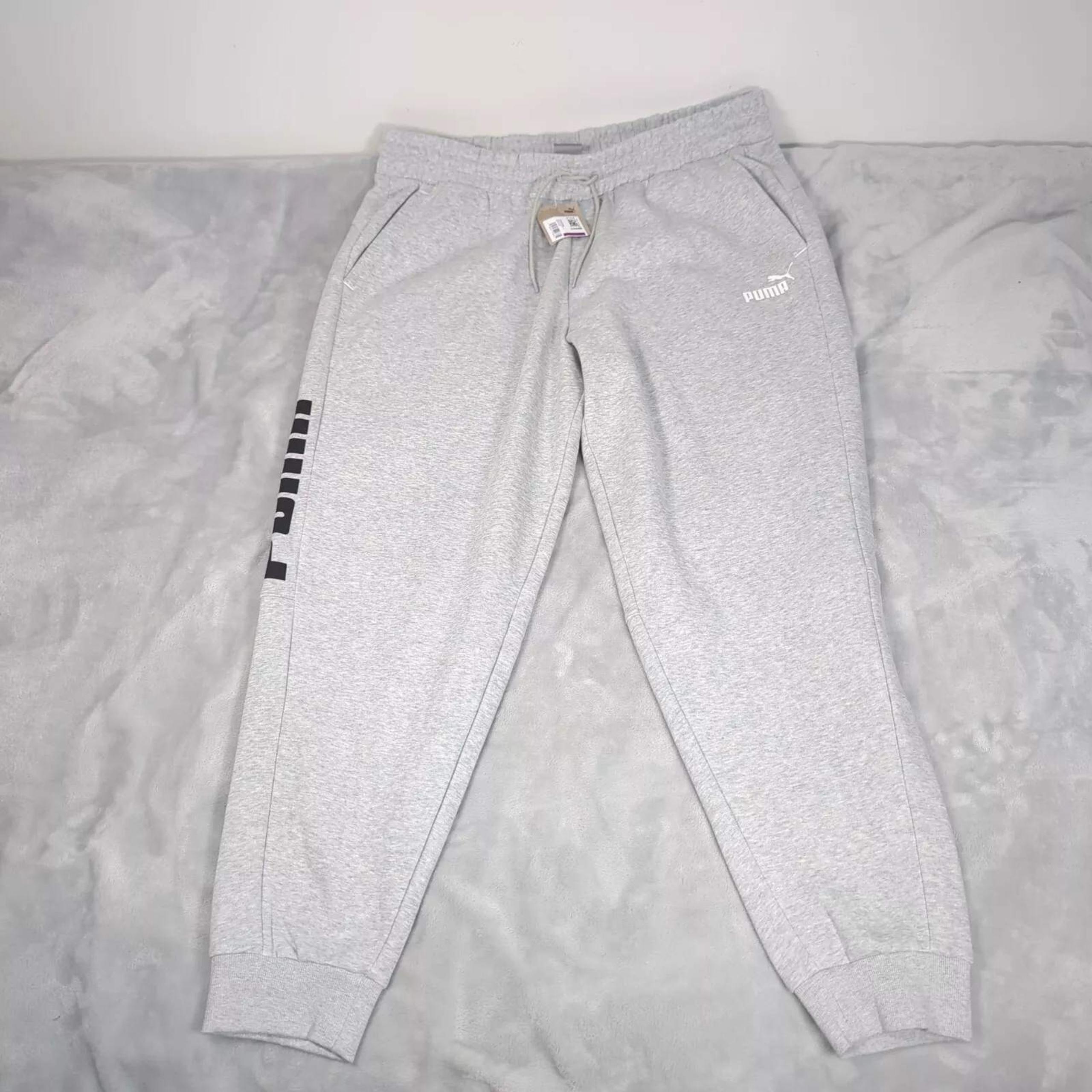Puma Sweat Pants Mens XXL Light Gray Heather Drawstring SE Way 1 Sweatpants NEW