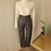 Vintage Black Leather High Waisted Skinnies Saguaro 100% India Leather Pants