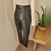 Vintage Black Leather High Waisted Skinnies Saguaro 100% India Leather Pants