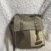 Myra Bags 1894 Upcycled Canvas Khaki & Olive green Messenger Bag leather strap f