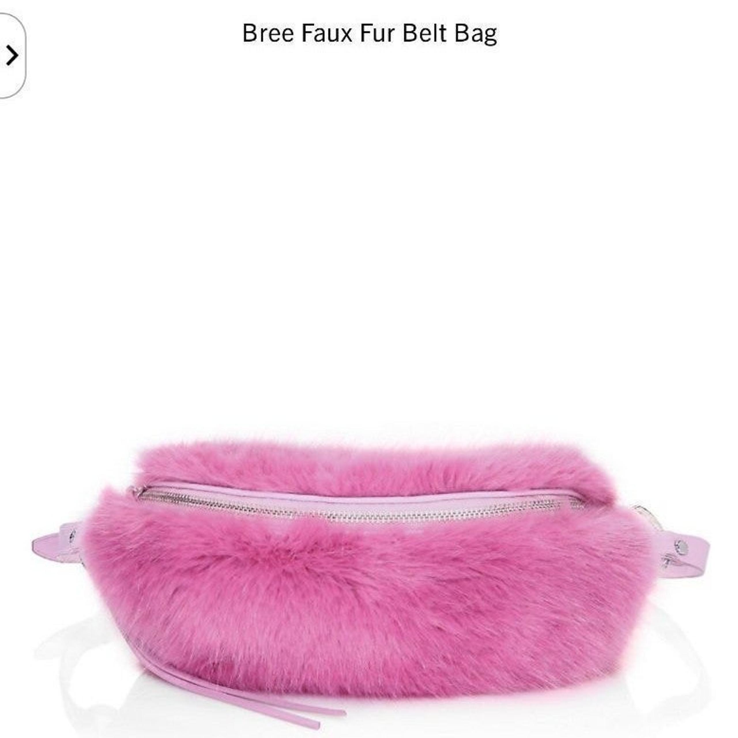 Rebecca Minkoff • Barbiecore Fluffy Pink Faux Fur Belt Bag Fanny Pack Leather