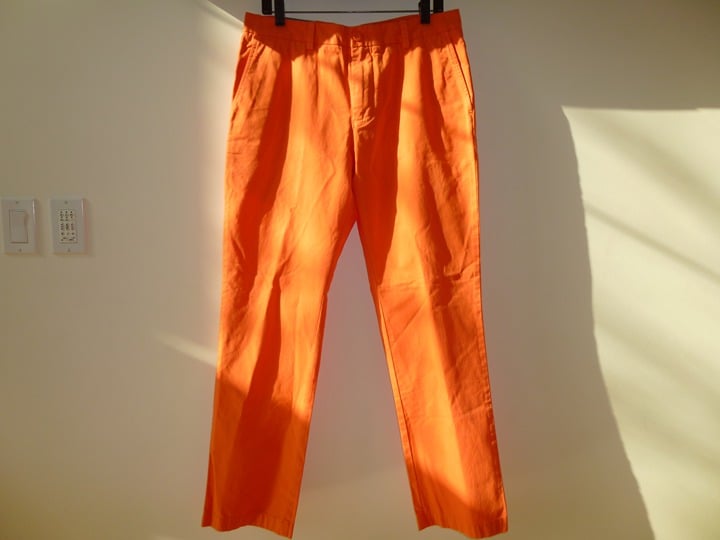 Men's Vineyard Vines Garment Dyed Slim Fit Breaker Pant Orange 34x32